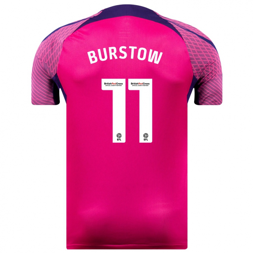 Kandiny Uomo Maglia Mason Burstow #11 Porpora Kit Gara Away 2023/24 Maglietta