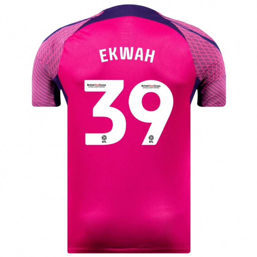 Kandiny Uomo Maglia Pierre Ekwah #39 Porpora Kit Gara Away 2023/24 Maglietta