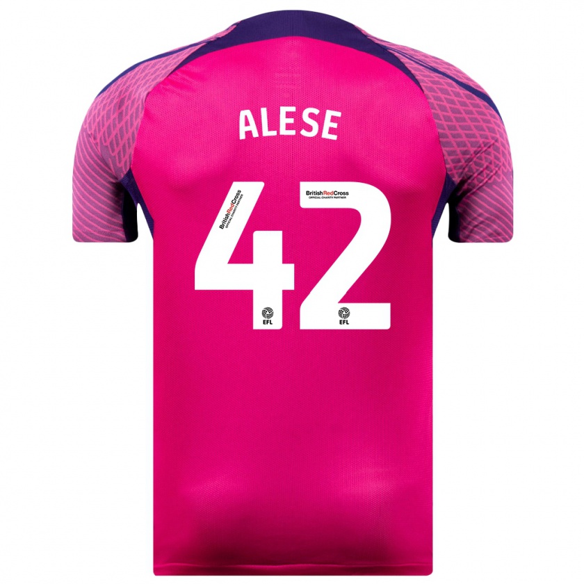 Kandiny Herren Aji Alese #42 Lila Auswärtstrikot Trikot 2023/24 T-Shirt Österreich