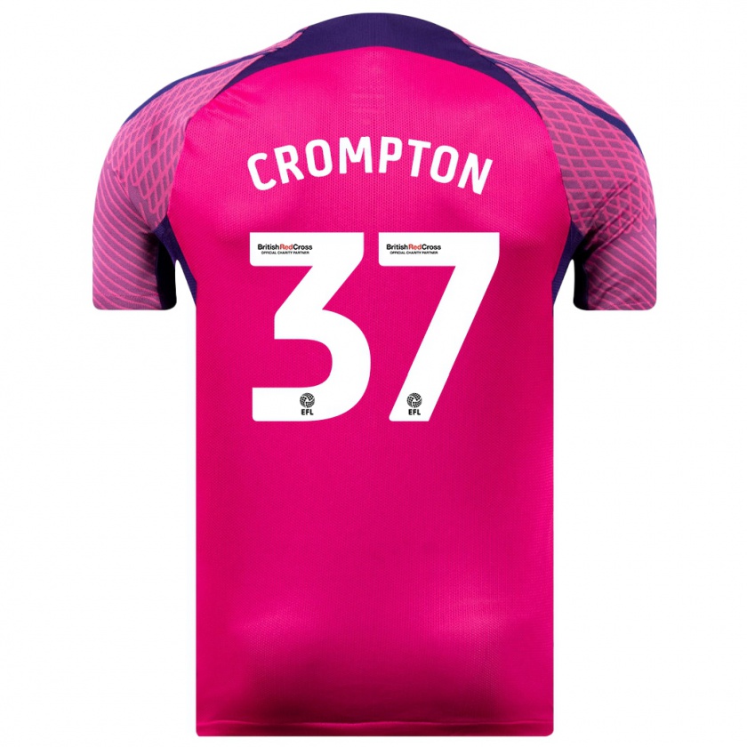 Kandiny Hombre Camiseta Ben Crompton #37 Morado 2ª Equipación 2023/24 La Camisa