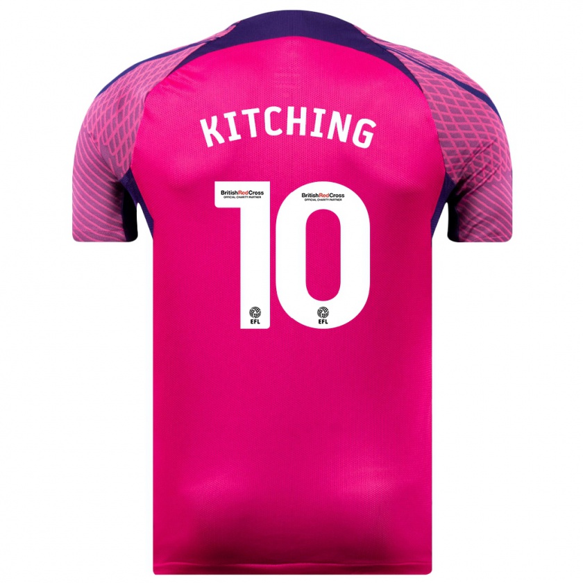 Kandiny Uomo Maglia Katie Kitching #10 Porpora Kit Gara Away 2023/24 Maglietta