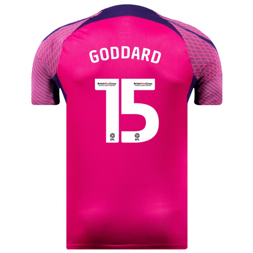 Kandiny Hombre Camiseta Amy Goddard #15 Morado 2ª Equipación 2023/24 La Camisa