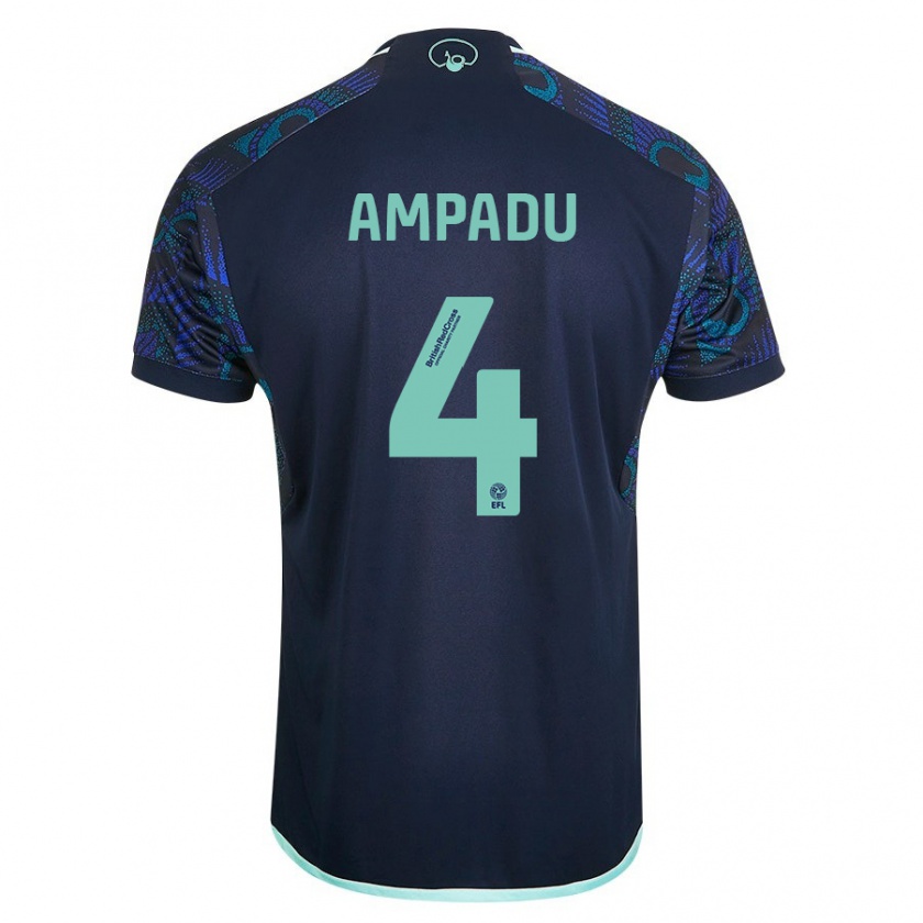 Kandiny Herren Ethan Ampadu #4 Blau Auswärtstrikot Trikot 2023/24 T-Shirt Österreich