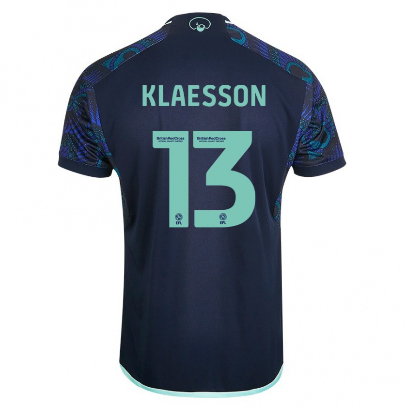 Kandiny Uomo Maglia Kristoffer Klaesson #13 Blu Kit Gara Away 2023/24 Maglietta