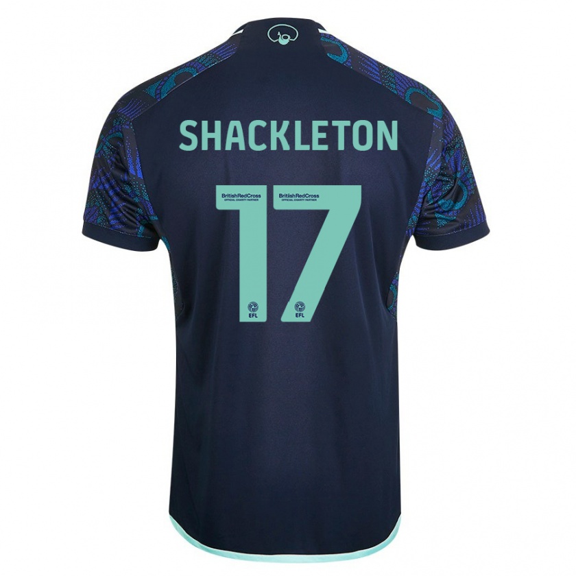 Kandiny Uomo Maglia Jamie Shackleton #17 Blu Kit Gara Away 2023/24 Maglietta