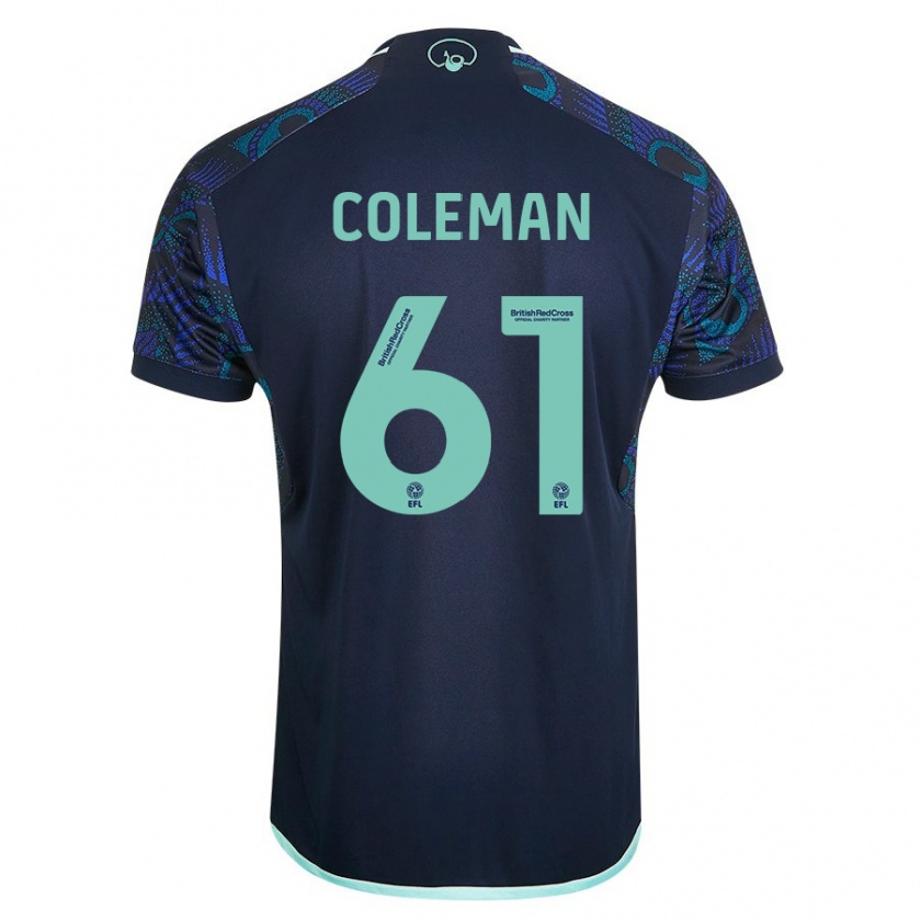 Kandiny Heren Cian Coleman #61 Blauw Uitshirt Uittenue 2023/24 T-Shirt België