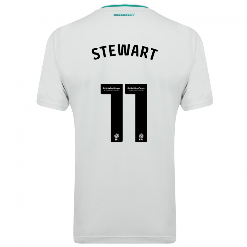 Kandiny Hombre Camiseta Ross Stewart #11 Blanco 2ª Equipación 2023/24 La Camisa