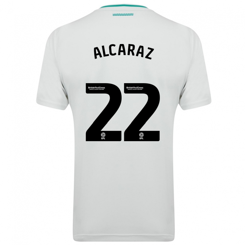 Kandiny Heren Carlos Alcaraz #22 Wit Uitshirt Uittenue 2023/24 T-Shirt België