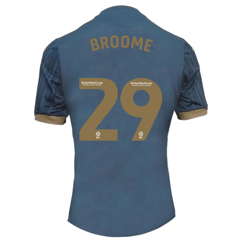 Kandiny Uomo Maglia Nathan Broome #29 Verde Acqua Scuro Kit Gara Away 2023/24 Maglietta