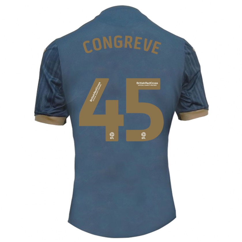 Kandiny Herren Cameron Congreve #45 Dunkles Blaugrün Auswärtstrikot Trikot 2023/24 T-Shirt Österreich