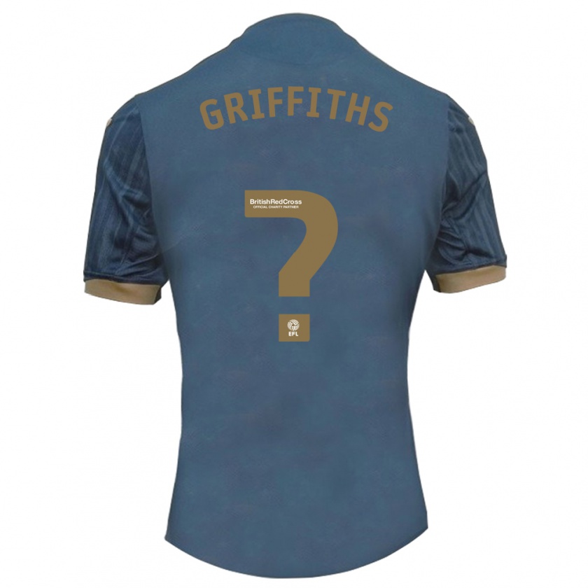 Kandiny Uomo Maglia Ewan Griffiths #0 Verde Acqua Scuro Kit Gara Away 2023/24 Maglietta