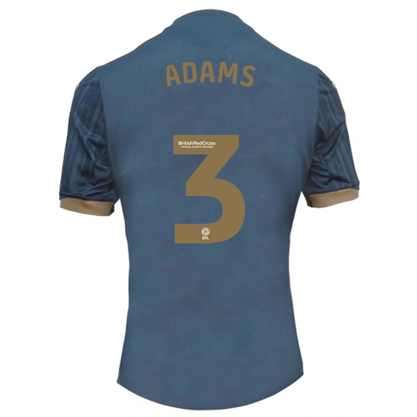 Kandiny Uomo Maglia Sarah Adams #3 Verde Acqua Scuro Kit Gara Away 2023/24 Maglietta