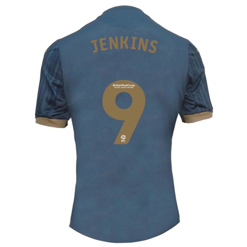 Kandiny Uomo Maglia Nieve Jenkins #9 Verde Acqua Scuro Kit Gara Away 2023/24 Maglietta