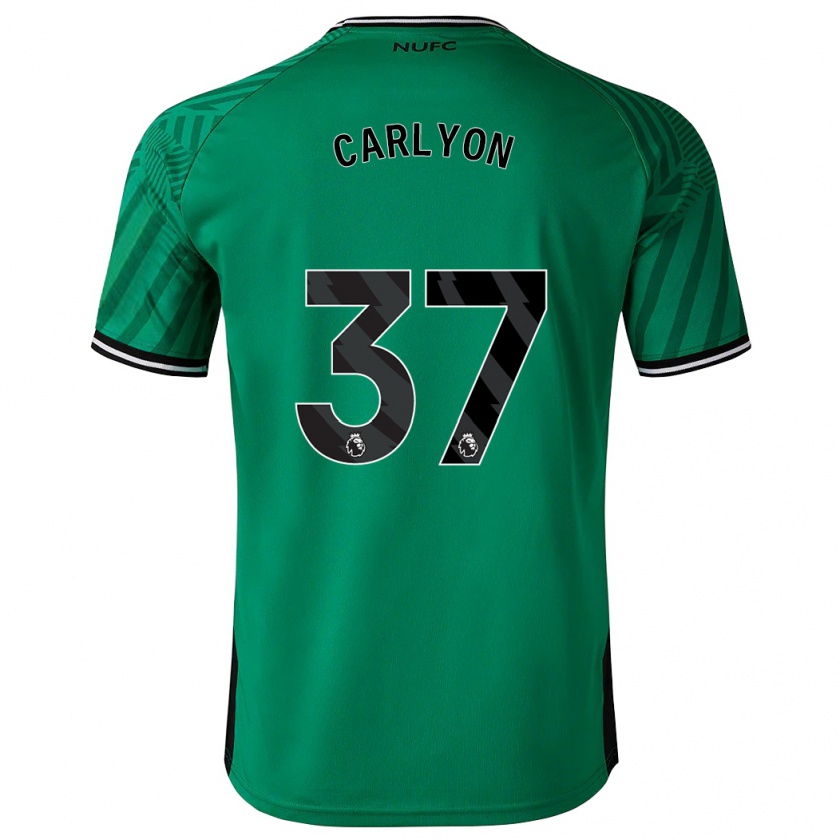 Kandiny Uomo Maglia Nathan Carlyon #37 Verde Kit Gara Away 2023/24 Maglietta