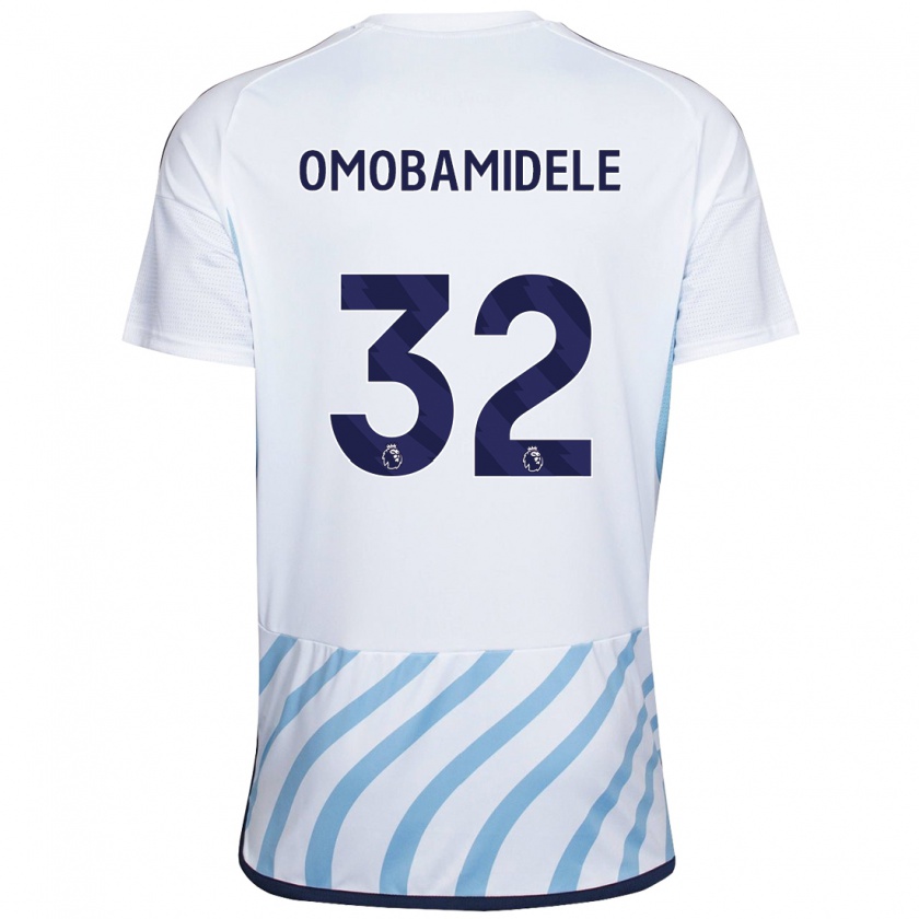 Kandiny Uomo Maglia Andrew Omobamidele #32 Bianco Blu Kit Gara Away 2023/24 Maglietta