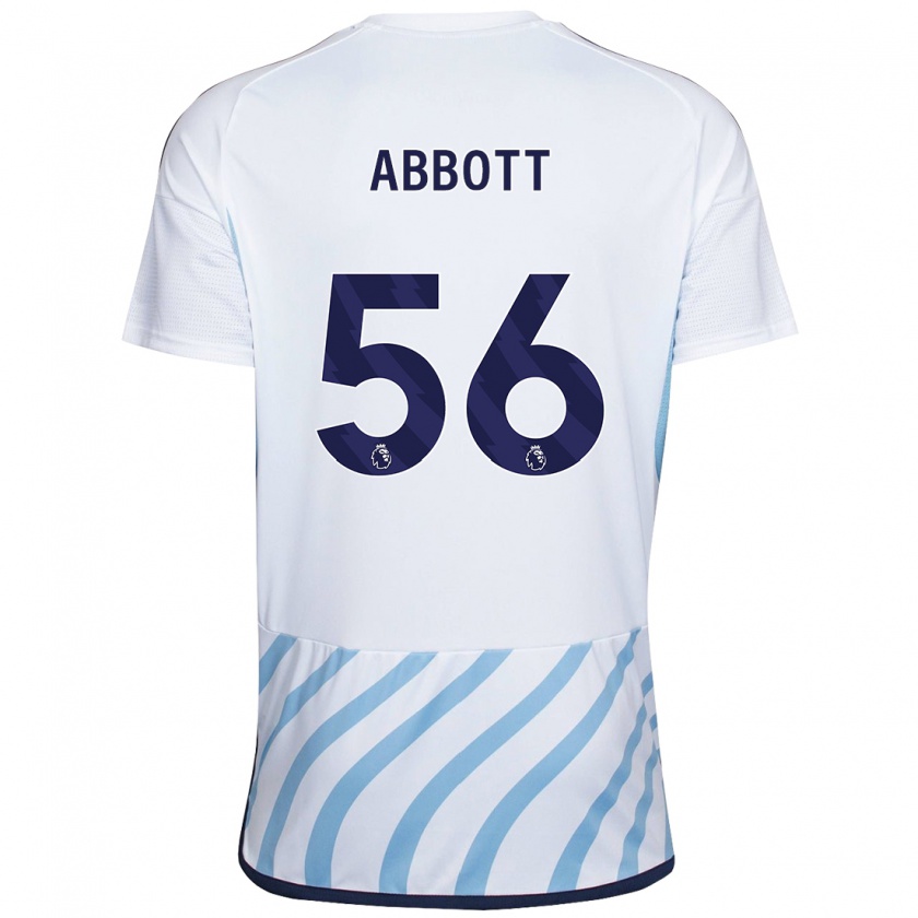 Kandiny Uomo Maglia Zach Abbott #56 Bianco Blu Kit Gara Away 2023/24 Maglietta