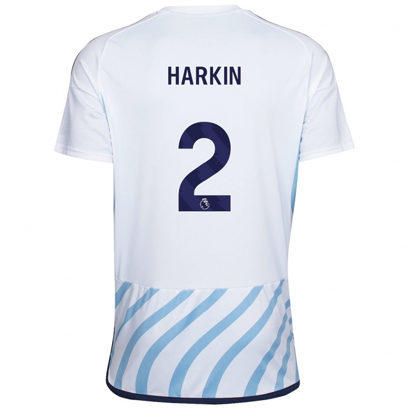 Kandiny Uomo Maglia Lyndsey Harkin #2 Bianco Blu Kit Gara Away 2023/24 Maglietta