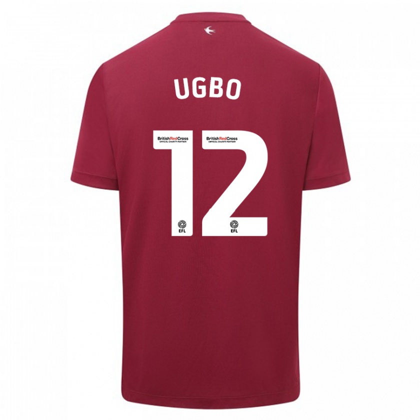 Kandiny Hombre Camiseta Iké Ugbo #12 Rojo 2ª Equipación 2023/24 La Camisa