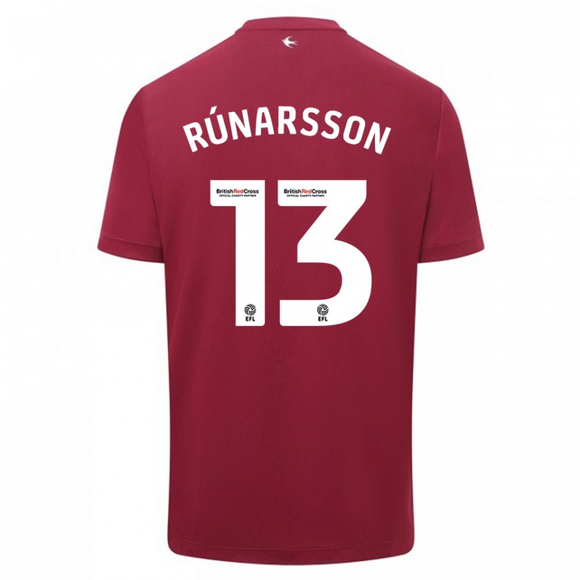 Kandiny Hombre Camiseta Rúnar Alex Rúnarsson #13 Rojo 2ª Equipación 2023/24 La Camisa