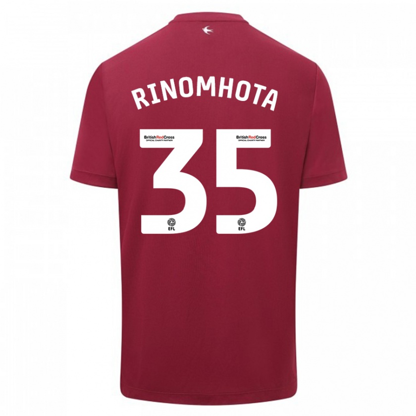 Kandiny Hombre Camiseta Andy Rinomhota #35 Rojo 2ª Equipación 2023/24 La Camisa