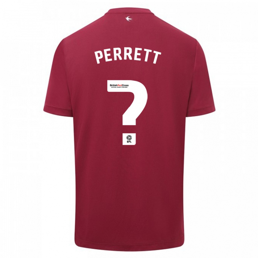 Kandiny Herren Troy Perrett #0 Rot Auswärtstrikot Trikot 2023/24 T-Shirt Österreich