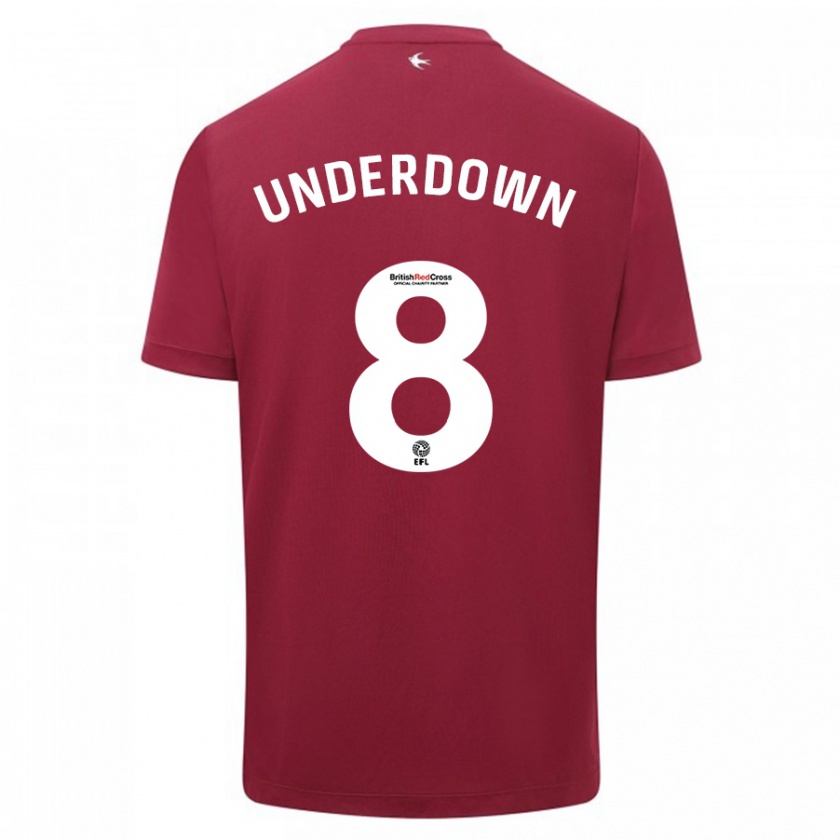 Kandiny Heren Kanisha Underdown #8 Rood Uitshirt Uittenue 2023/24 T-Shirt België