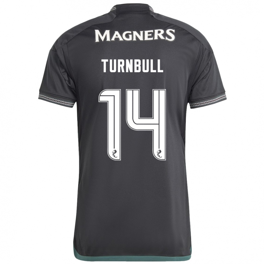 Kandiny Hombre Camiseta David Turnbull #14 Negro 2ª Equipación 2023/24 La Camisa México