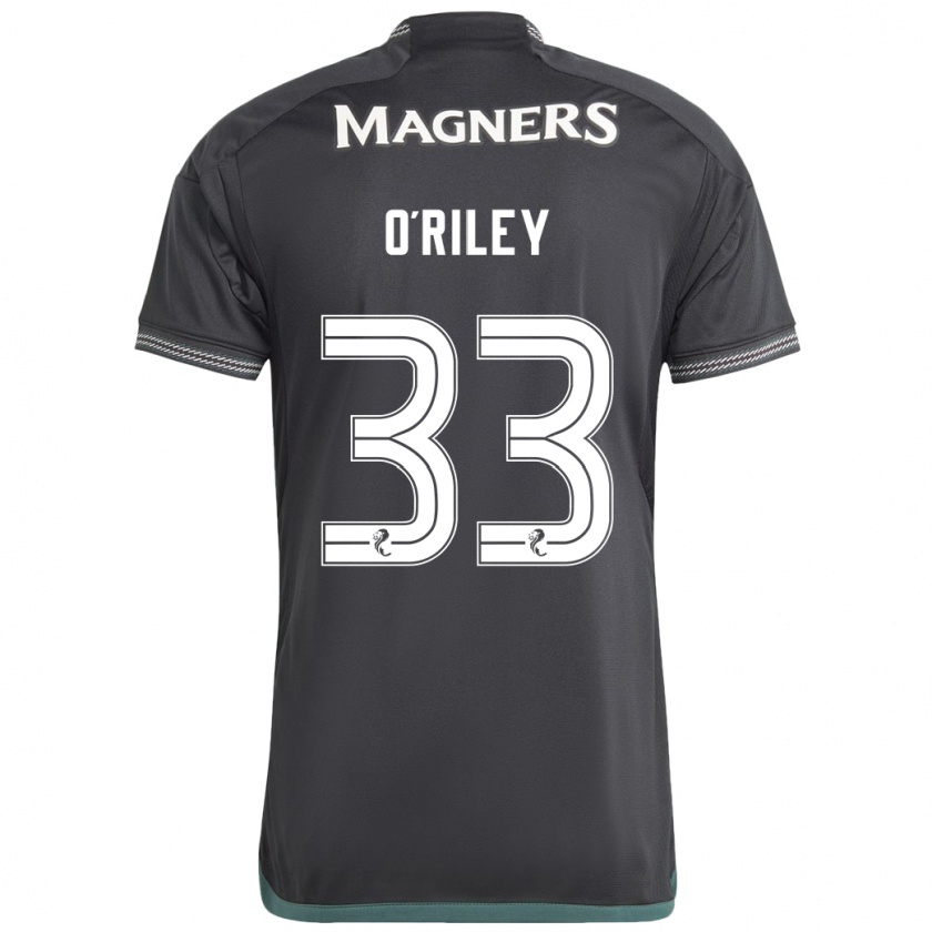 Kandiny Herren Matt O'riley #33 Schwarz Auswärtstrikot Trikot 2023/24 T-Shirt Österreich