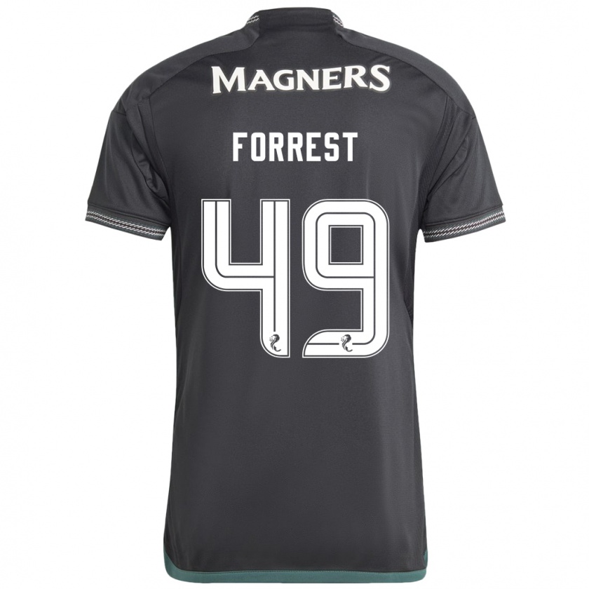 Kandiny Uomo Maglia James Forrest #49 Nero Kit Gara Away 2023/24 Maglietta