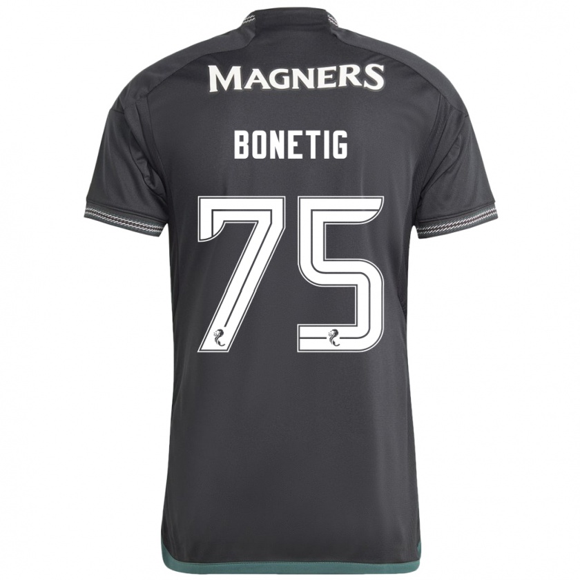 Kandiny Hombre Camiseta Liam Bonetig #75 Negro 2ª Equipación 2023/24 La Camisa México