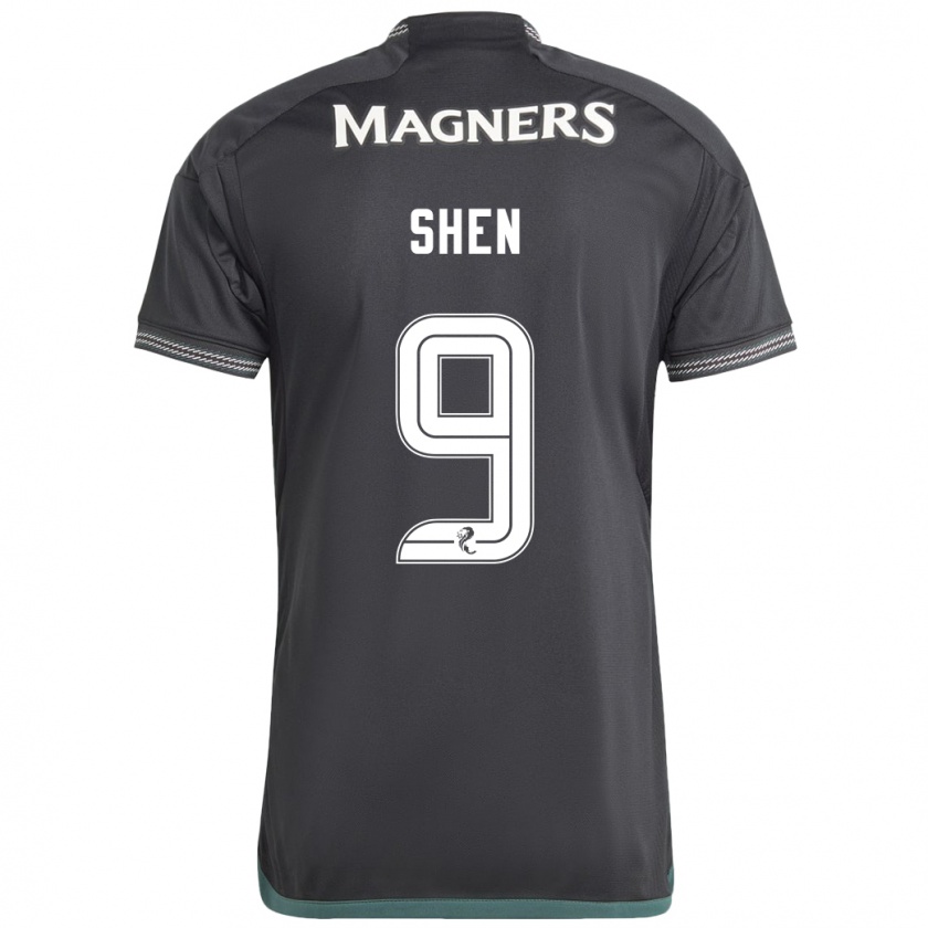 Kandiny Herren Shen Mengyu #9 Schwarz Auswärtstrikot Trikot 2023/24 T-Shirt Österreich