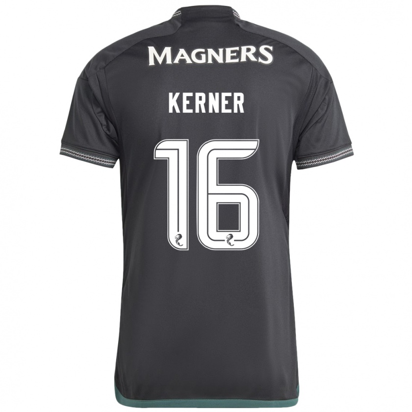 Kandiny Hombre Camiseta Hana Kerner #16 Negro 2ª Equipación 2023/24 La Camisa México