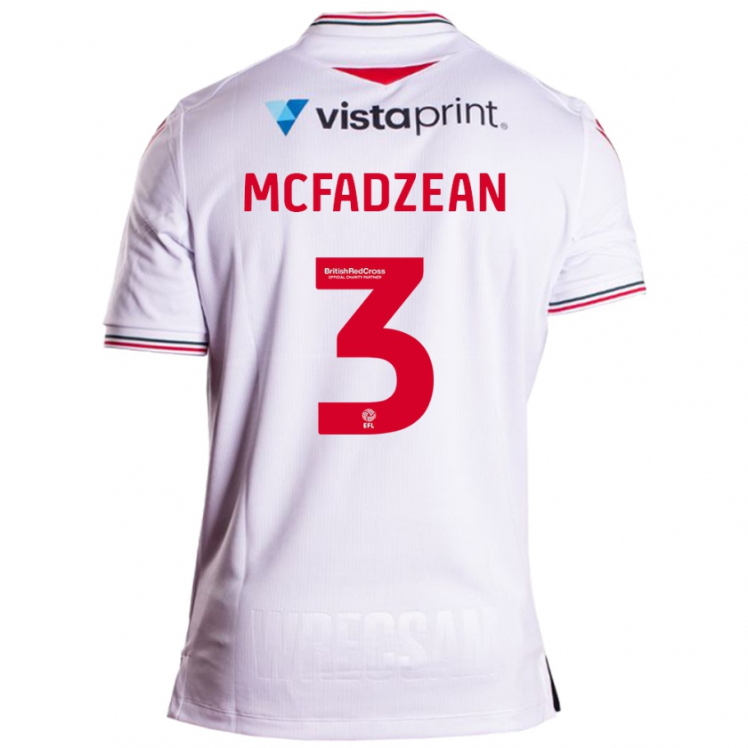 Kandiny Uomo Maglia Callum Mcfadzean #3 Bianco Kit Gara Away 2023/24 Maglietta