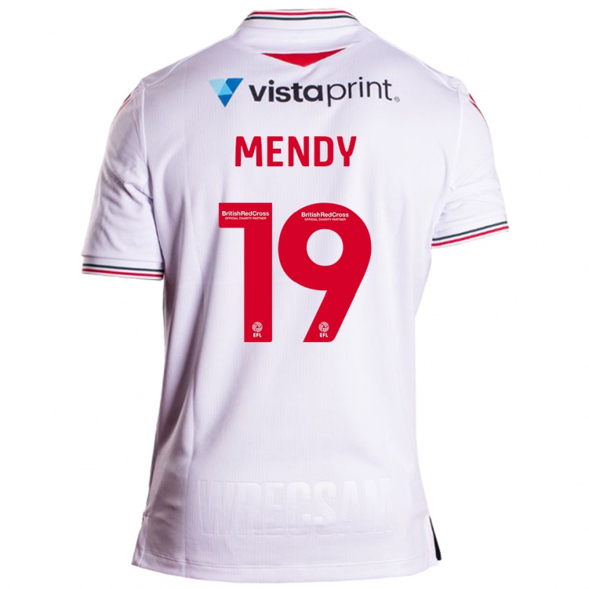 Kandiny Herren Jacob Mendy #19 Weiß Auswärtstrikot Trikot 2023/24 T-Shirt Österreich