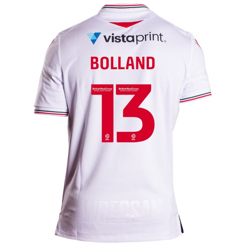 Kandiny Uomo Maglia Charlotte Bolland #13 Bianco Kit Gara Away 2023/24 Maglietta