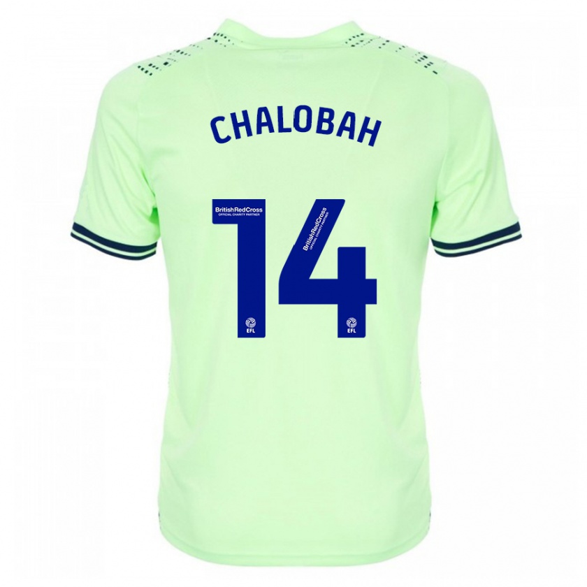 Kandiny Męski Nathaniel Chalobah #14 Marynarka Wojenna Wyjazdowa Koszulka 2023/24 Koszulki Klubowe