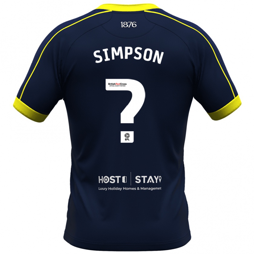 Kandiny Herren Nathan Simpson #0 Marine Auswärtstrikot Trikot 2023/24 T-Shirt Österreich