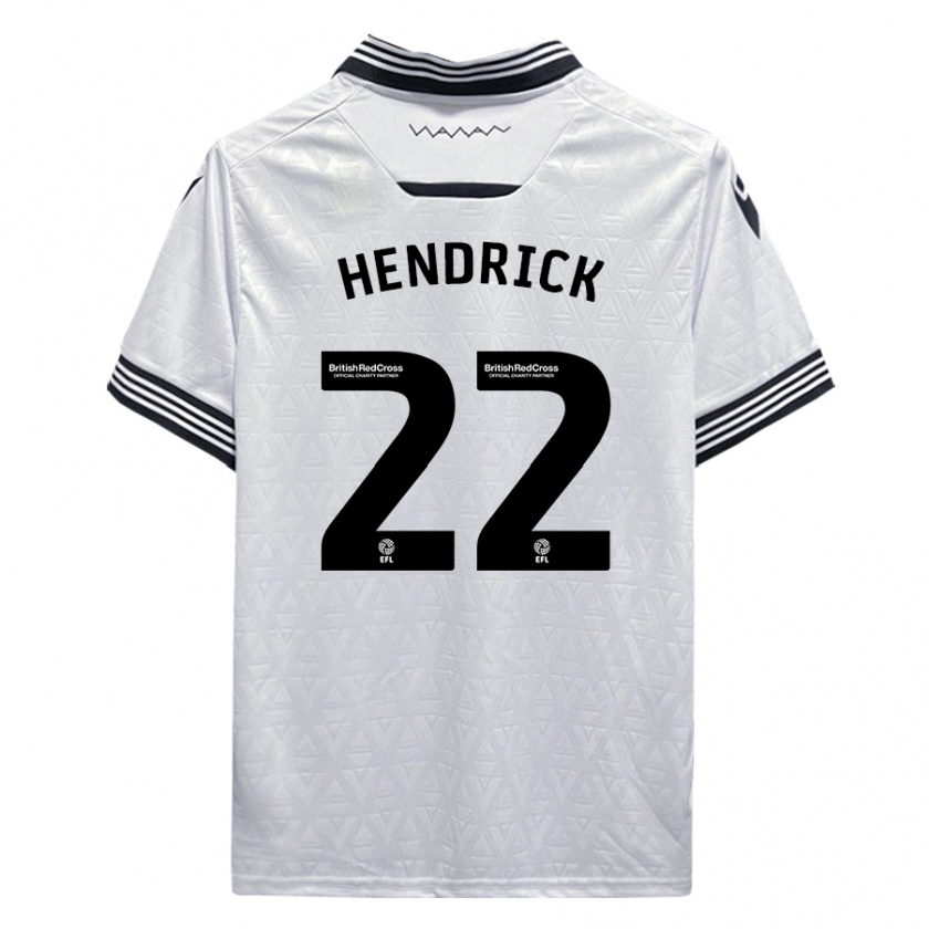 Kandiny Uomo Maglia Jeff Hendrick #22 Bianco Kit Gara Away 2023/24 Maglietta