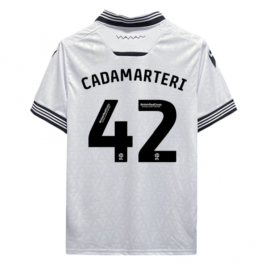 Kandiny Hombre Camiseta Bailey Cadamarteri #42 Blanco 2ª Equipación 2023/24 La Camisa