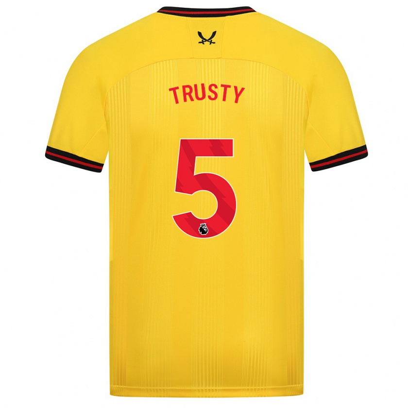 Kandiny Hombre Camiseta Auston Trusty #5 Amarillo 2ª Equipación 2023/24 La Camisa