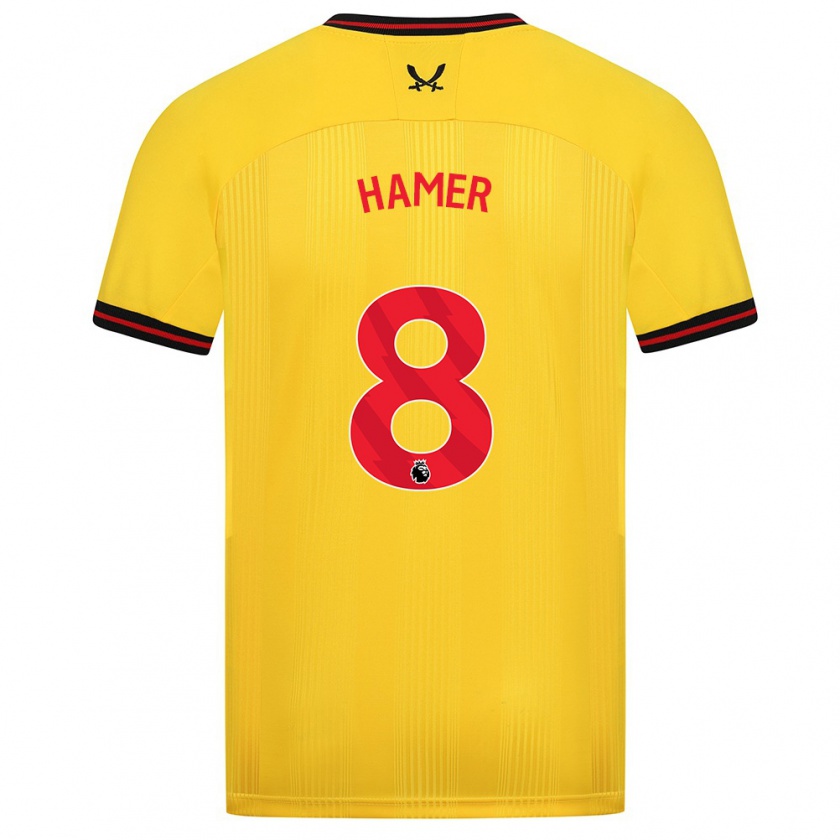 Kandiny Herren Gustavo Hamer #8 Gelb Auswärtstrikot Trikot 2023/24 T-Shirt Österreich