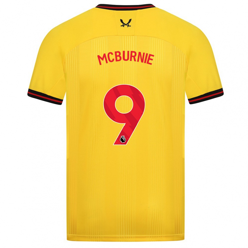 Kandiny Herren Oli Mcburnie #9 Gelb Auswärtstrikot Trikot 2023/24 T-Shirt Österreich