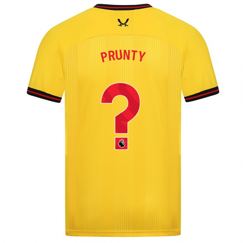 Kandiny Uomo Maglia Jayden Prunty #0 Giallo Kit Gara Away 2023/24 Maglietta