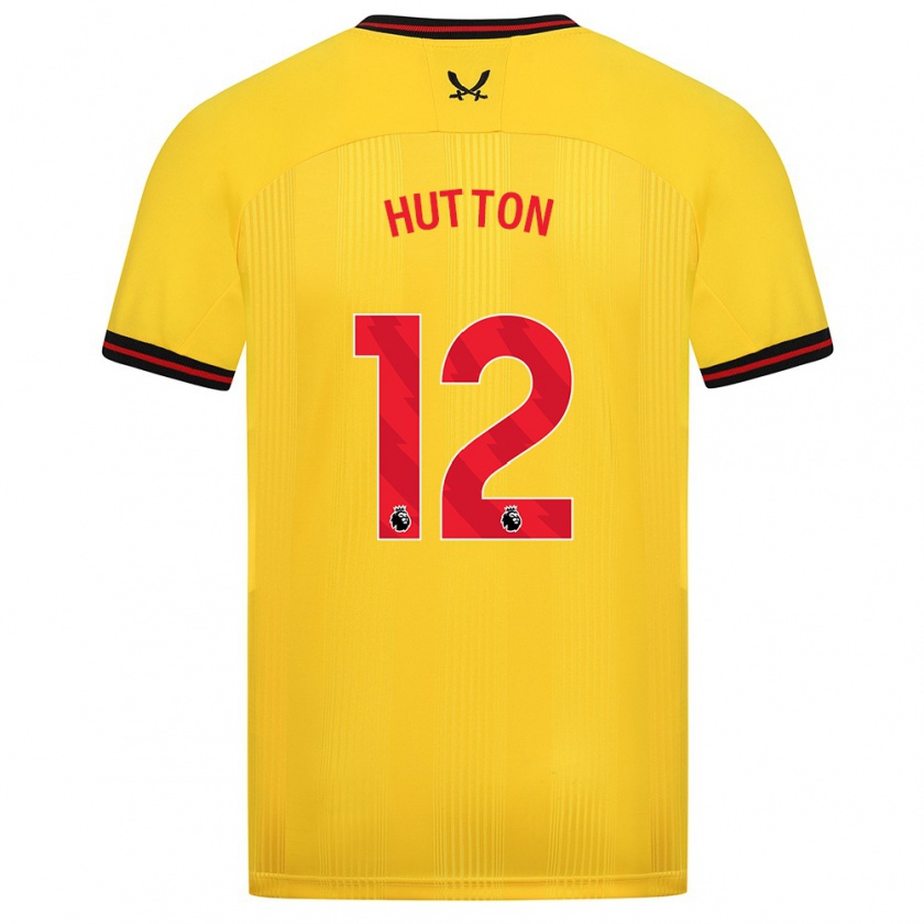 Kandiny Hombre Camiseta Jodie Hutton #12 Amarillo 2ª Equipación 2023/24 La Camisa