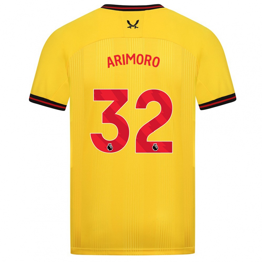 Kandiny Hombre Camiseta Juliet Khinde Adebowale-Arimoro #32 Amarillo 2ª Equipación 2023/24 La Camisa