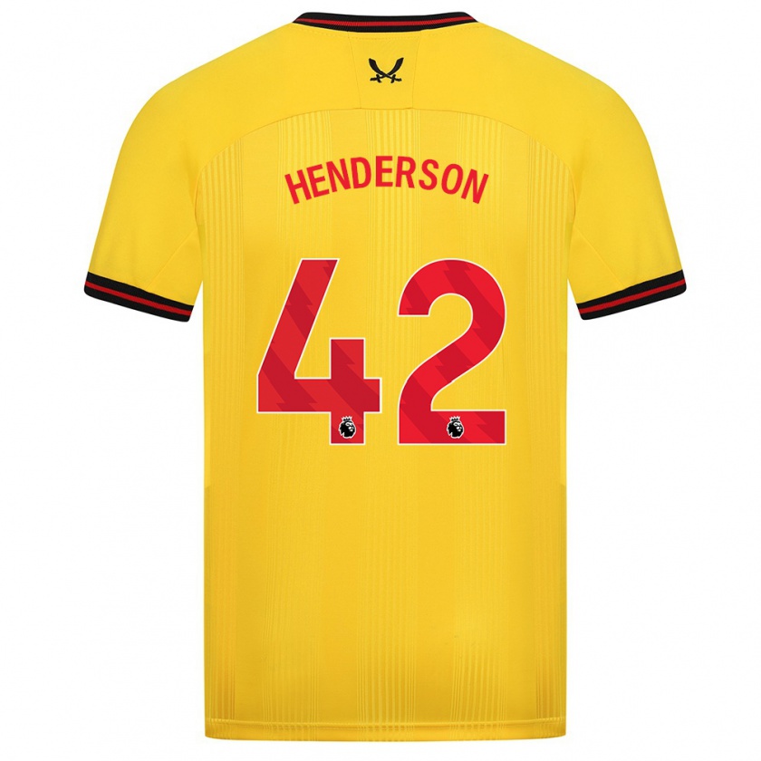 Kandiny Heren Peyton Henderson #42 Geel Uitshirt Uittenue 2023/24 T-Shirt België