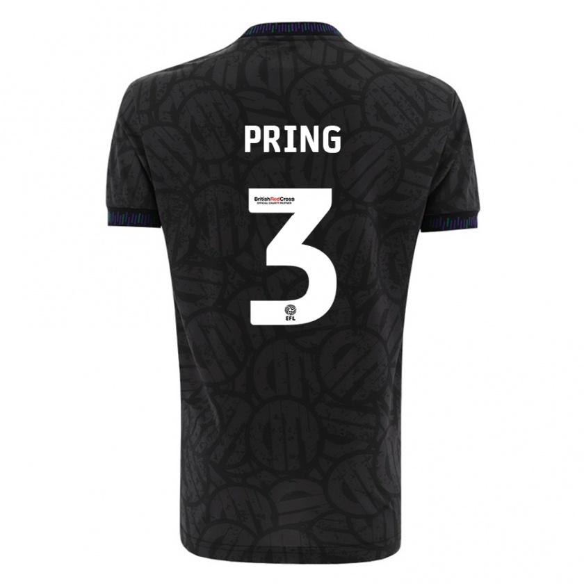 Kandiny Herren Cameron Pring #3 Schwarz Auswärtstrikot Trikot 2023/24 T-Shirt Österreich