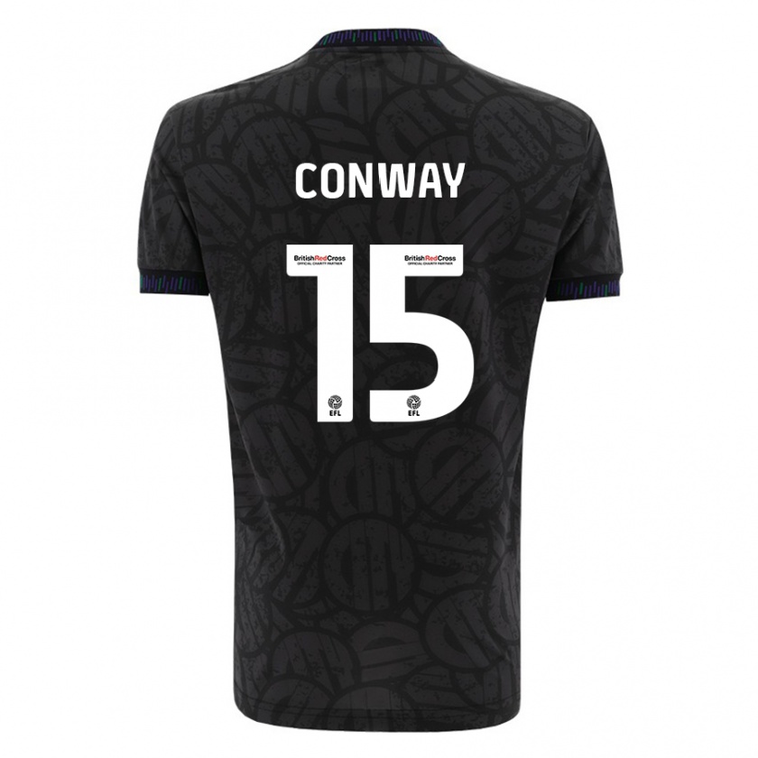 Kandiny Herren Tommy Conway #15 Schwarz Auswärtstrikot Trikot 2023/24 T-Shirt Österreich