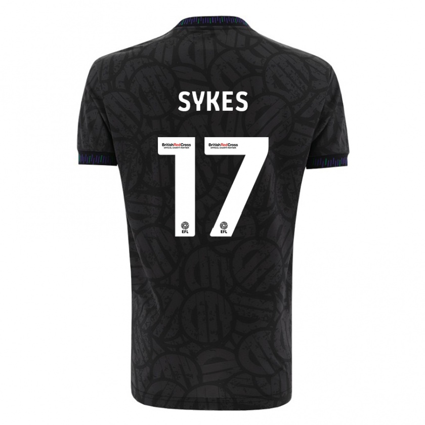 Kandiny Uomo Maglia Mark Sykes #17 Nero Kit Gara Away 2023/24 Maglietta