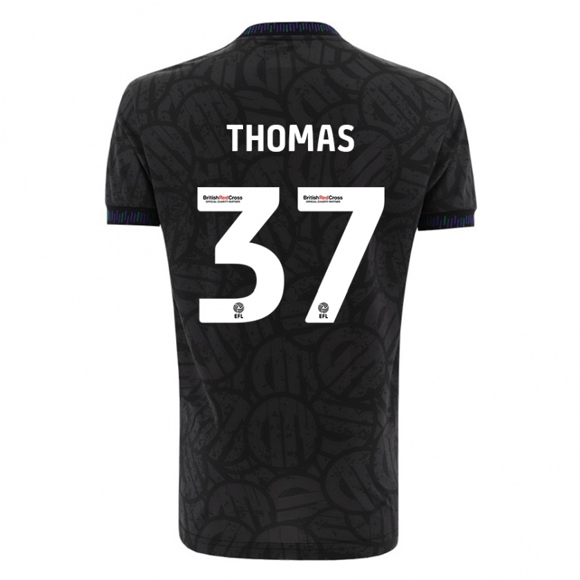 Kandiny Herren Olly Thomas #37 Schwarz Auswärtstrikot Trikot 2023/24 T-Shirt Österreich